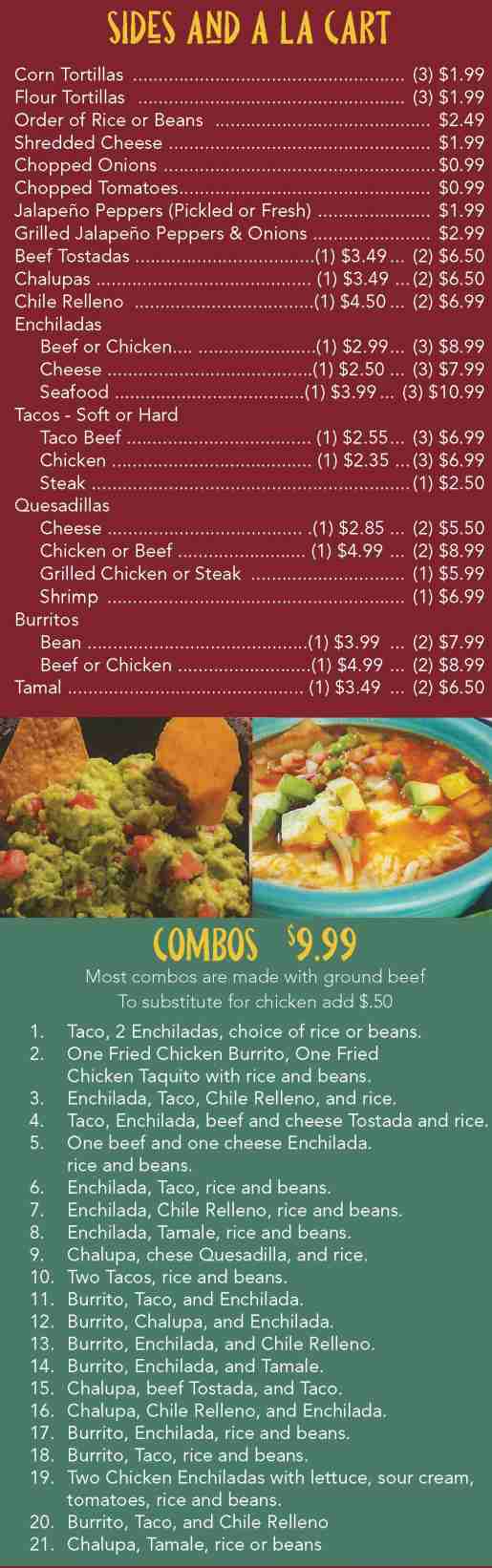 Page 7 of menu, Fiesta Brava Corning, NY